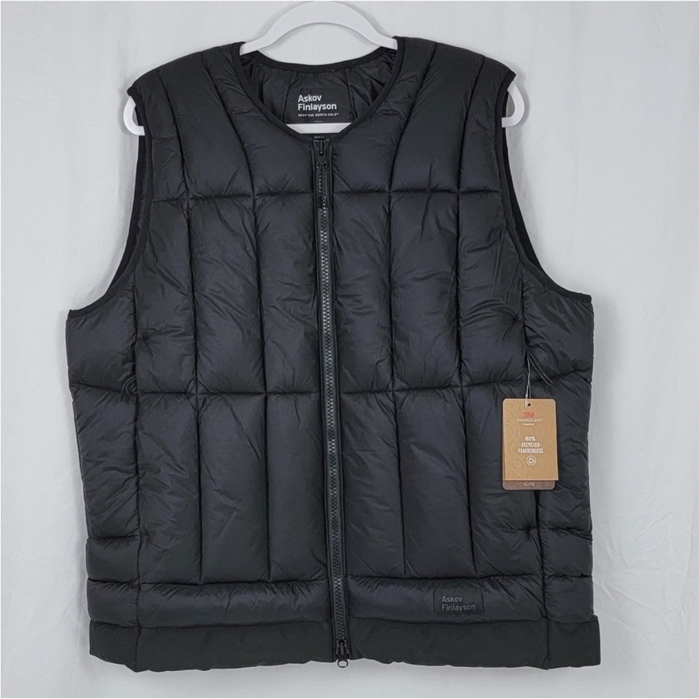 Askov Finlayson Preservation Vest Black Mens Size Large New With Tags